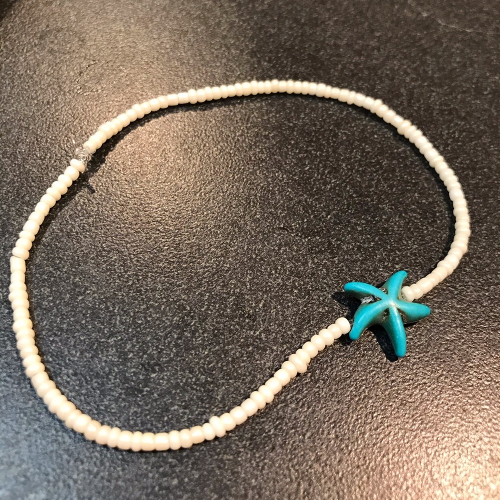 Seed bead beach anklet